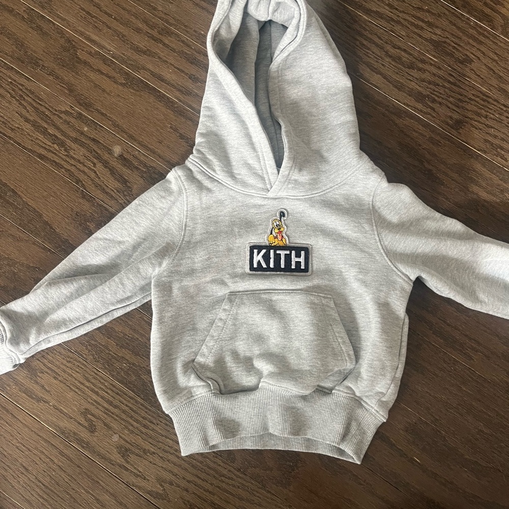 Kith Light Gray Kids Hoodie with Logo